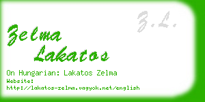 zelma lakatos business card